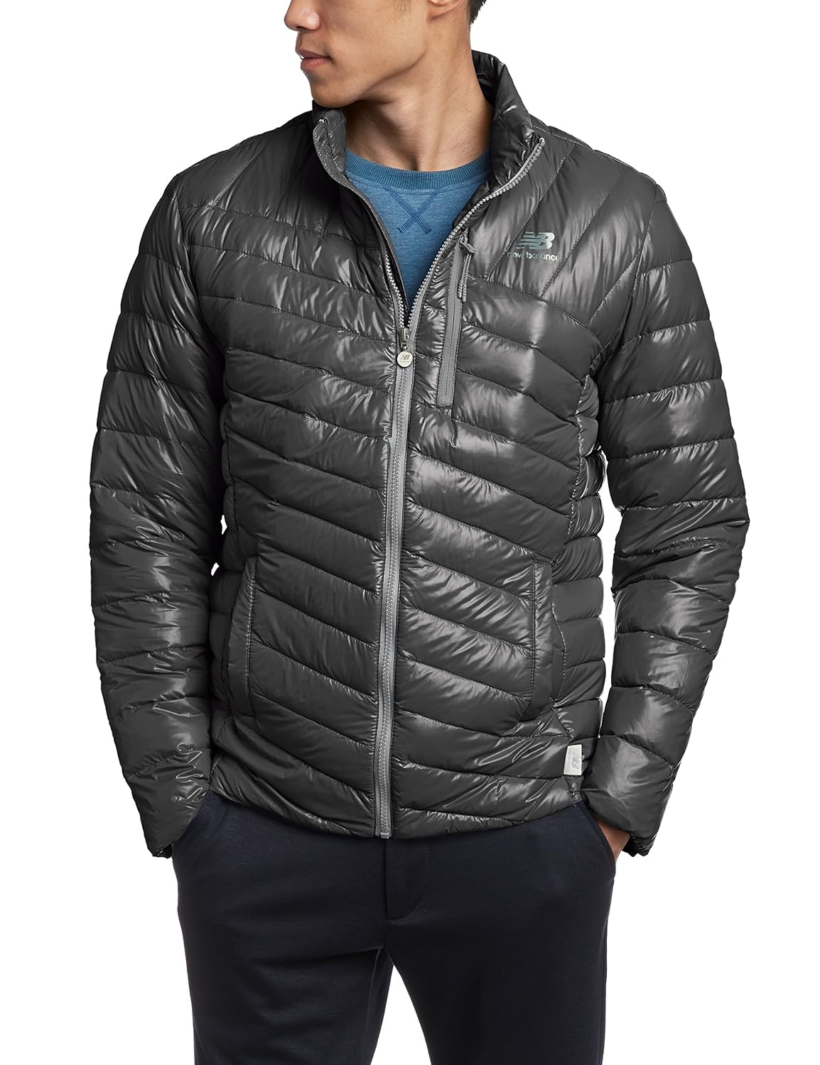 new balance 男士 羽绒服 amj53608-bk-m 黑色 170/92a